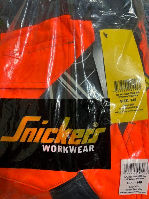 Hi-Vis зимни работни панталони Snickers Workwear 3639 Class 2 - Image 3