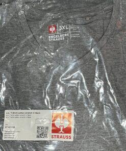 Тениска Engelbert Strauss Cotton Stretch V-Neck